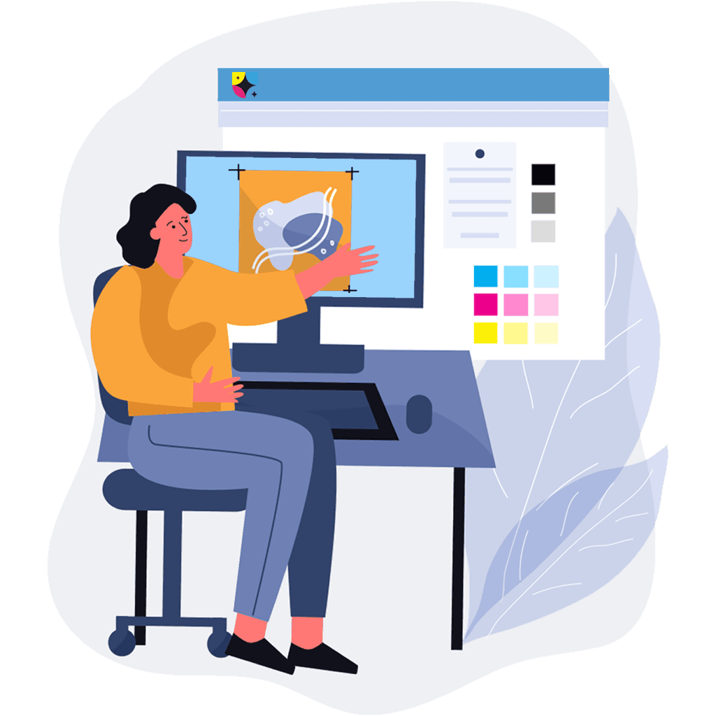 Print-on-demand workflow illustration