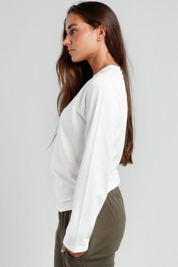 White Long Sleeve Side View