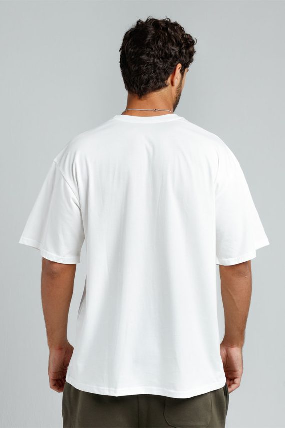 White Oversized T shirt back