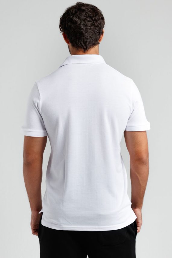 Custom White Polo T-Shirt back