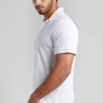 Custom White Polo T-Shirt Side