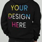 Customized Black Hoodie available for print on demand and drop shipping