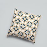 Islamic navy gold pattern printed cushion