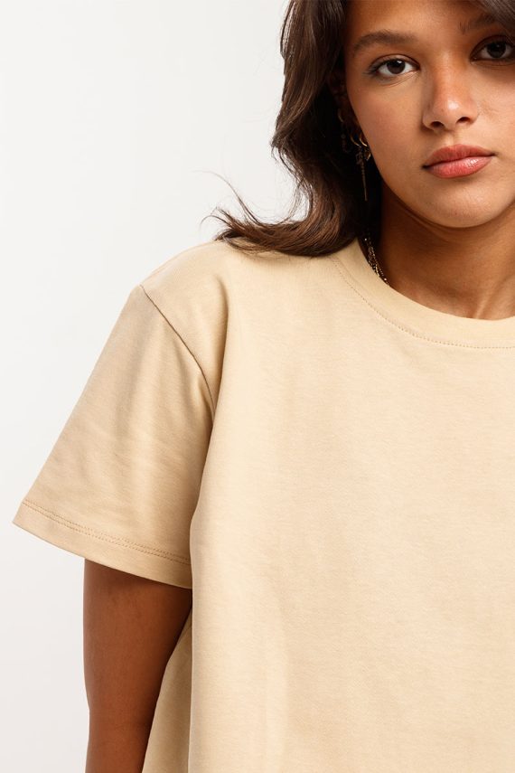 Printlet Customized cropped t-shirt Beige Close up