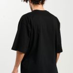 Black Bersola Cotton Oversized T-Shirt Back view