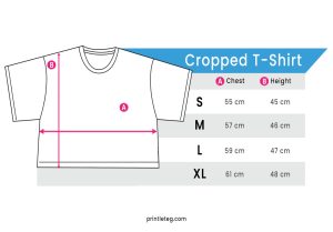 Printlet CropTop Size Chart