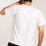 White Cotton Regular T-Shirt Back view