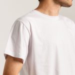 White Cotton Regular T-Shirt Close up
