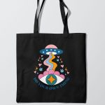 Printed Do your thing Black Tote bag