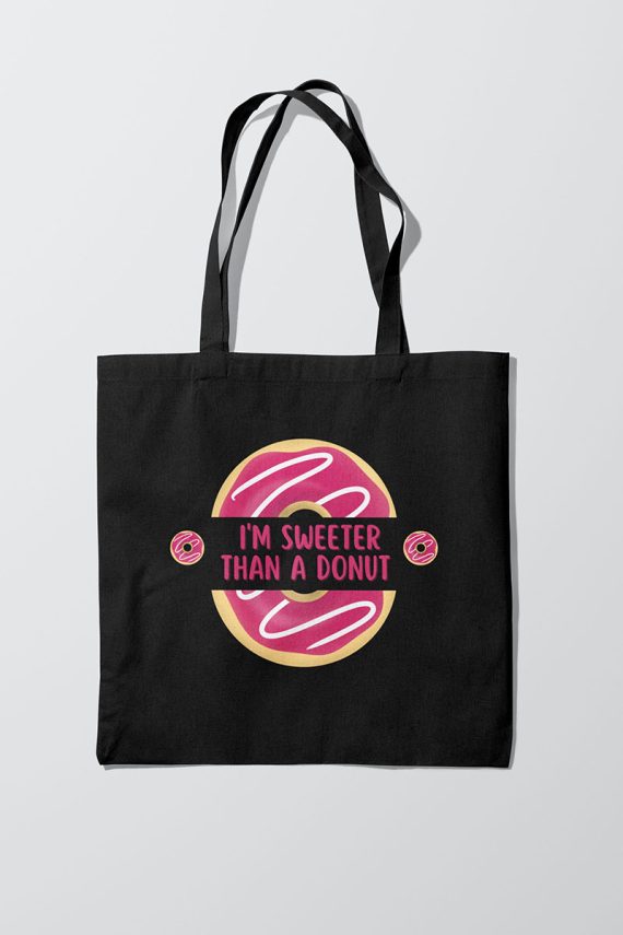Donut Black tote bag