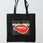 Good vibes Black tote bag