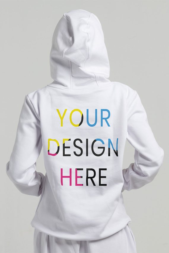 Custom White hoodie Print on demand