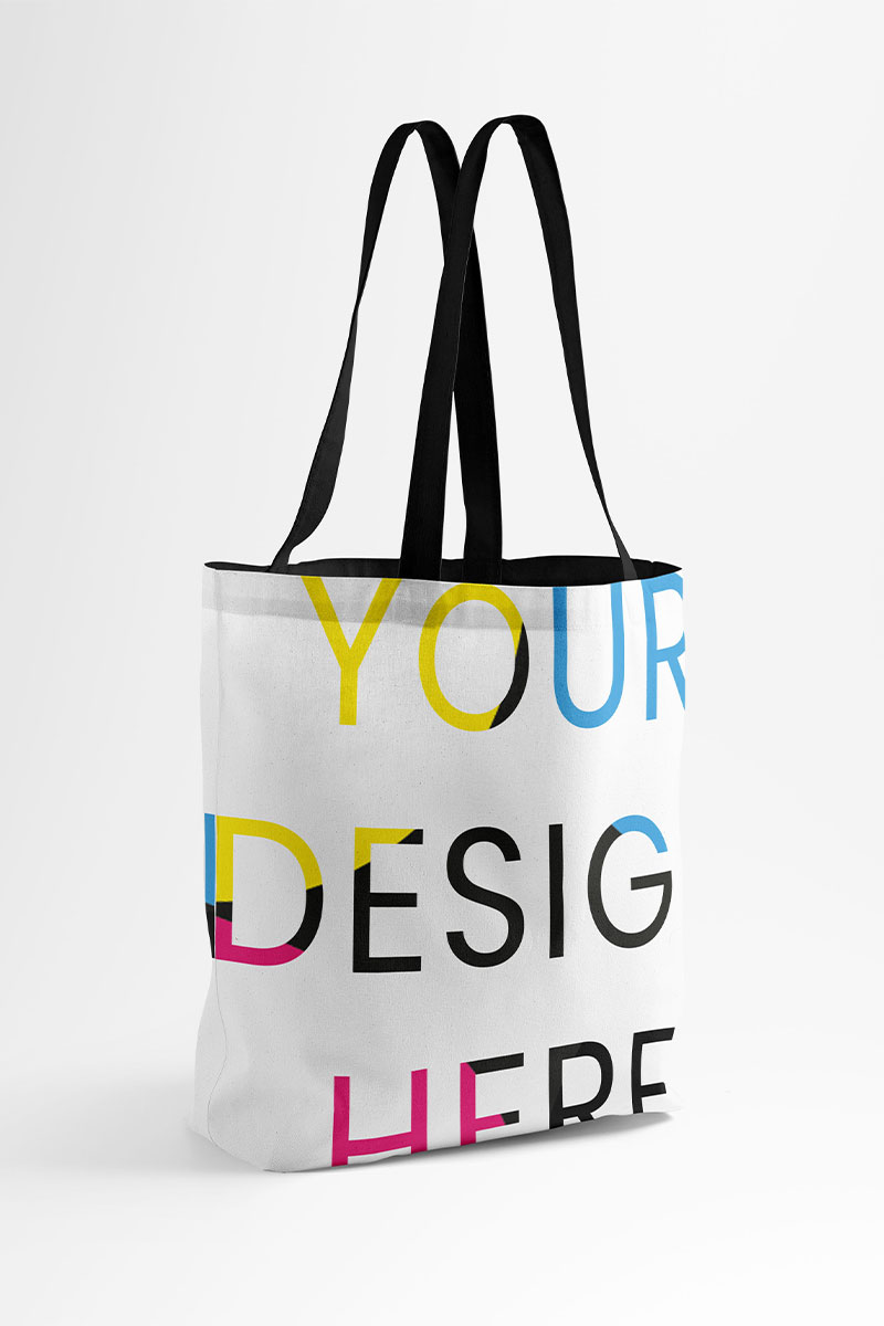 Customized allover print tote bag available for print on demand and drop shipping
