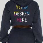 Printlet Custom Black crop Hoodie for print on demand and dropshipping
