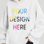 Printlet Custom White Long Hoodie for print on demand and drop shipping