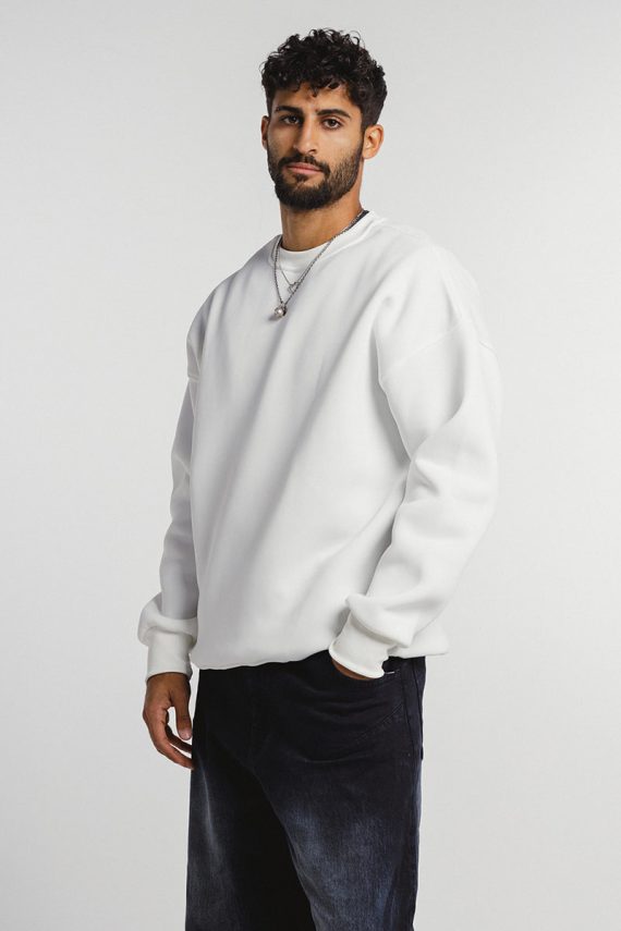 Printlet Oversized White Crewneck for Print on demand and drop shipping in Egypt