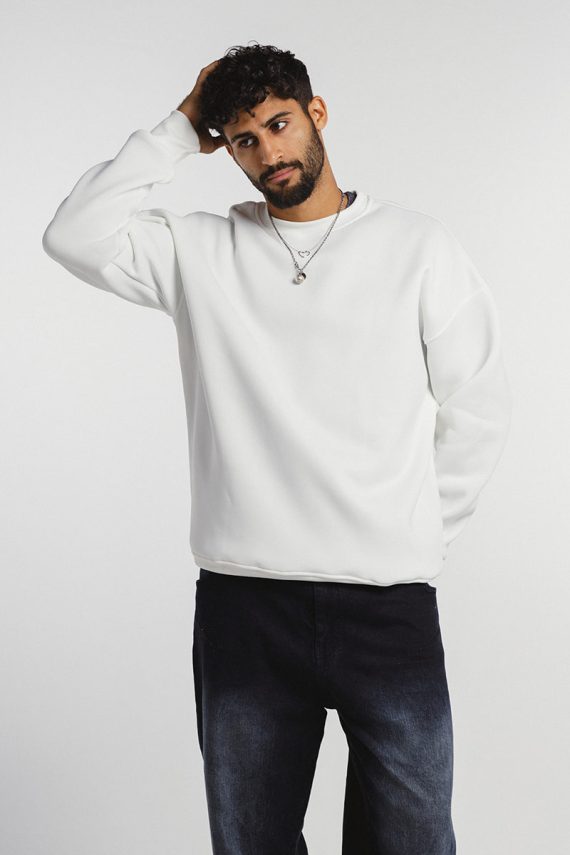 Printlet Oversized White Crewneck for Print on demand